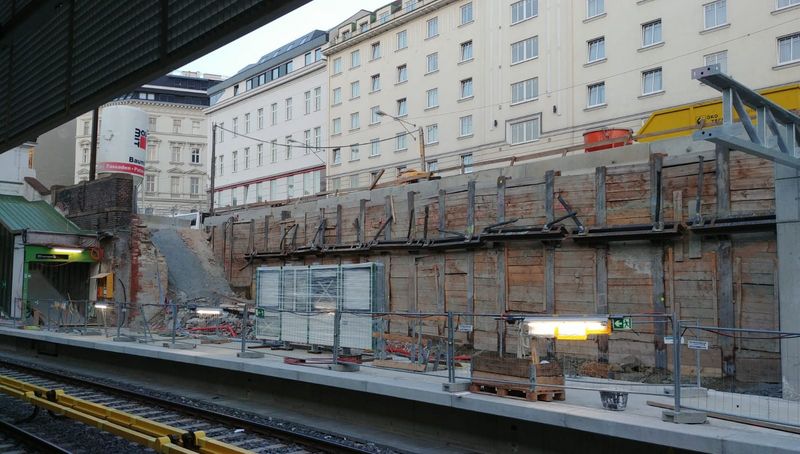 Wiener U-Bahnbau, Spezialführung mit Baustellenbesichtigung - Eine im Bau befindliche Haltestelle