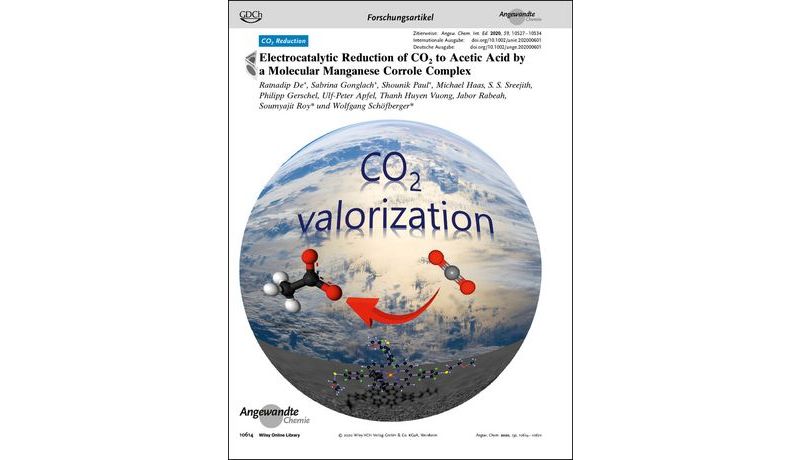 15/06/2020: Our paper on carbon dioxide reduction to acetic acid is published in Angewandte Chemie. 