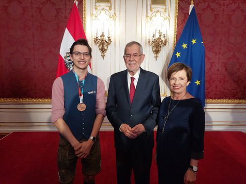 Manuel Feindert bei dem offiziellen Team-Empfang beim Bundespräsidenten