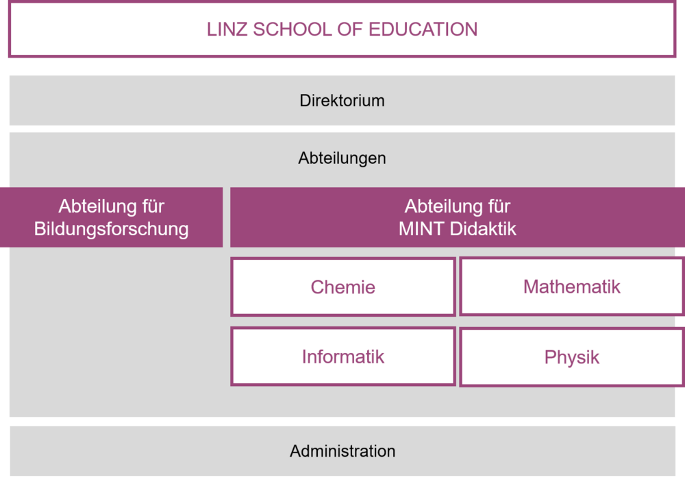 Organigramm der School of Education