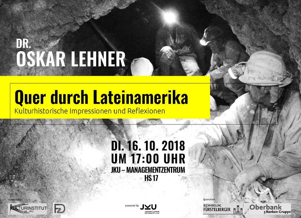 Plakat Gastvortrag Oskar Lehner