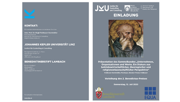 Einladung Benedictus-Preis und Buchpräsentation