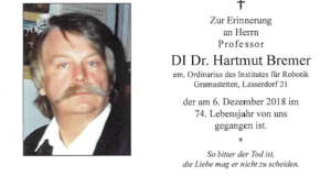 Prof. Bremer Erinnerung