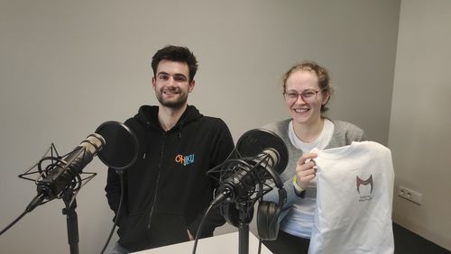 [Translate to Englisch:] Mechatronik mit Sophie & Georg - JKU Podcast