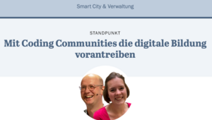 Press picture Berliner Tagesspiegel Background on the subject Coding Communities