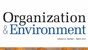 Special issue of Organization & Environment