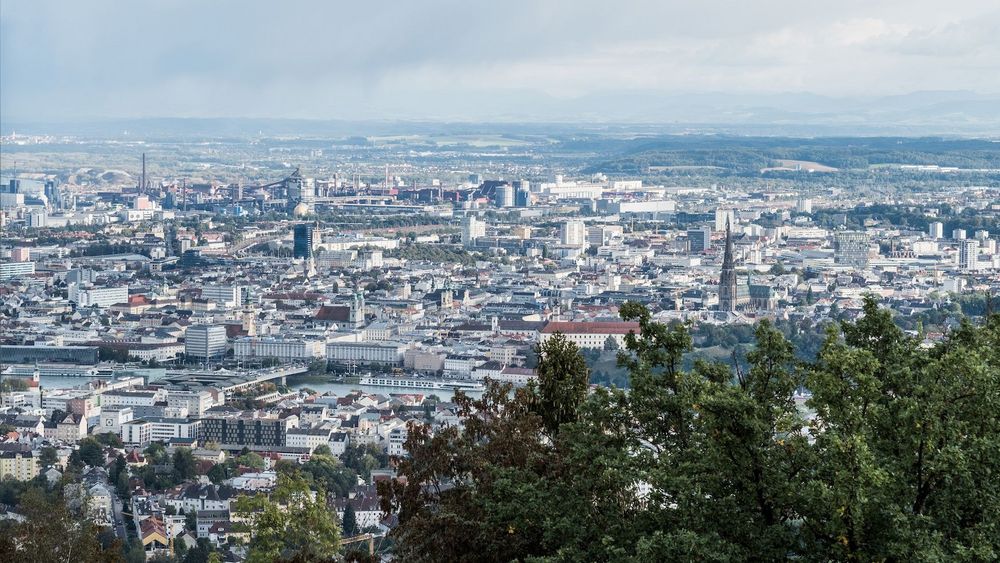 View on Linz from the Schlossberg