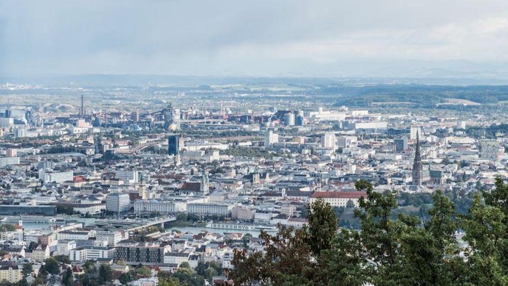 Blick vom Schlossberg über Linz