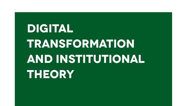Cover von Digital Transformation and Institutional Theory