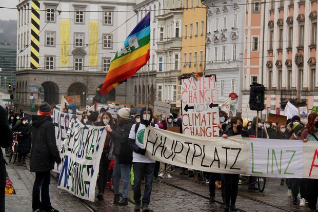 Klimastreik in Linz, Landstraße