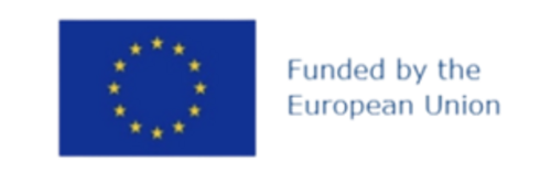 EU Flagge mit Text "Funded by the European Union"