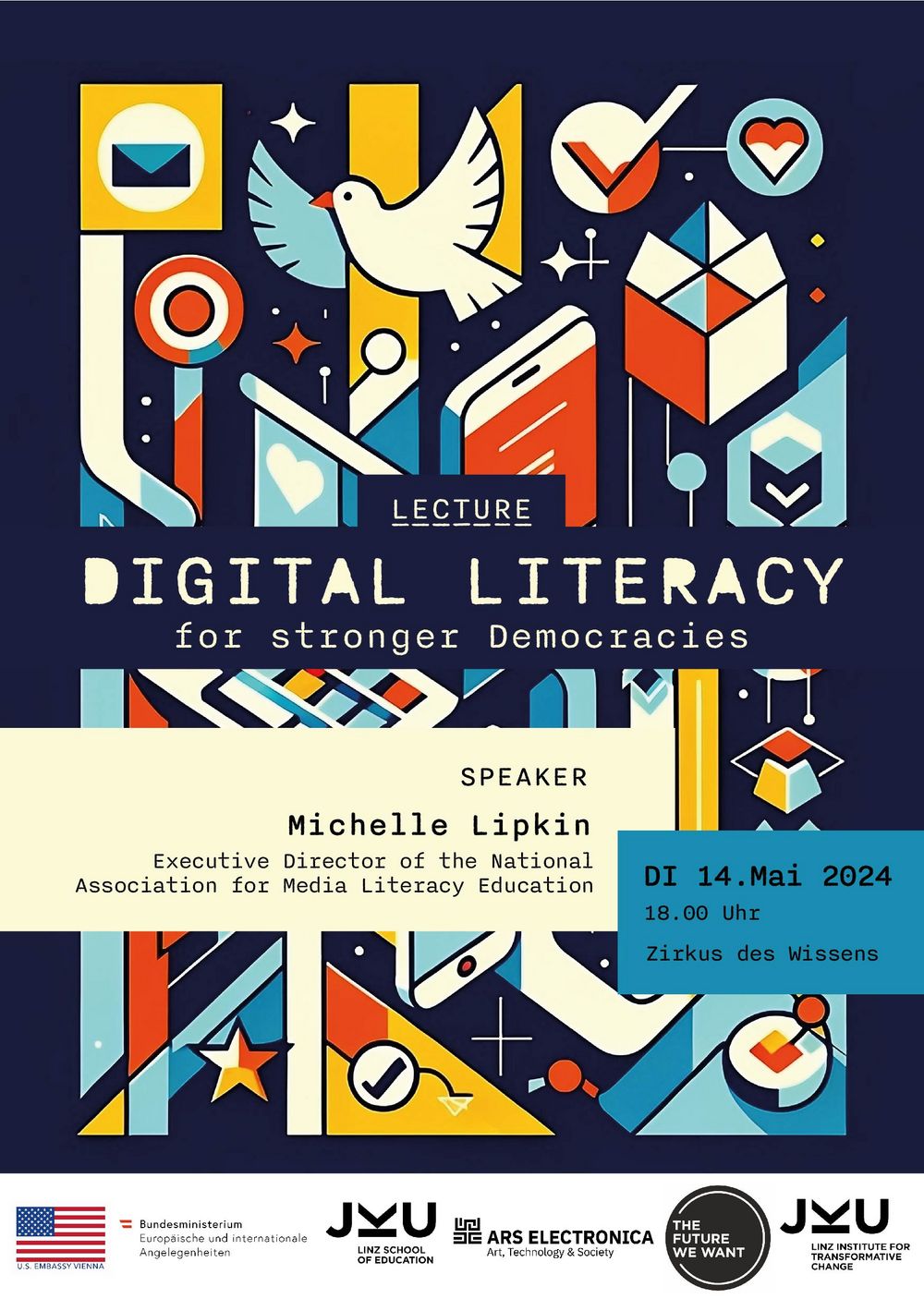 Flyer zu dem Vortrag Digital Literacy