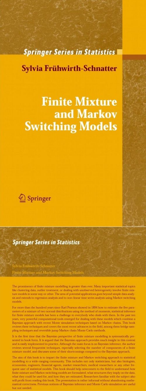 This picture shows the cover of the book Finite Mixture and Markov Switching Models 
