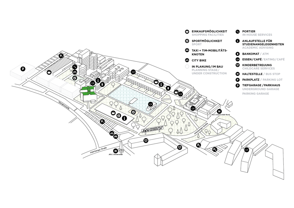 JKU Campusplan Managementzentrum
