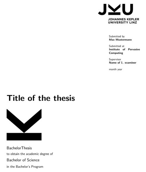 Cover page Bachelor's Thesis