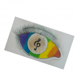 Musik malen Grafik - Auge mit Notenschlüssel als Pupille