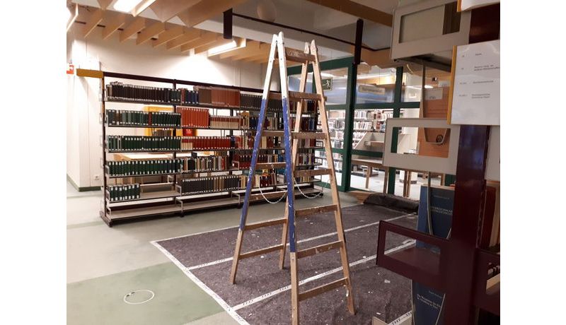 Umbau Bibliothek innen Juli/August 2018