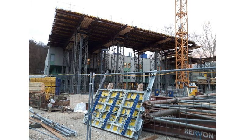 Baustelle JKU Learning Center im März 2019