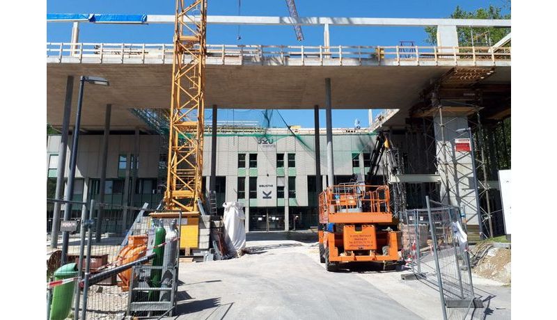 Baustelle JKU Learning Center im Juni 2019