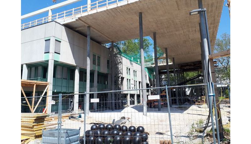 Baustelle JKU Learning Center im Juni 2019