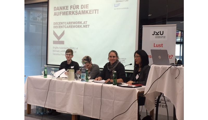 Podium Veronika Prieler, Tine Haubner, Anna Köster-Eisenfunke und Kyoko Shinozaki von links nach rechts