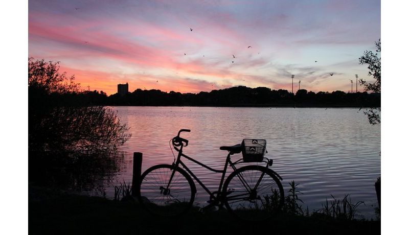 "Sunset at the Lake" (Copenhagen, Denmark), 3rd Price Category "City, Country, River"