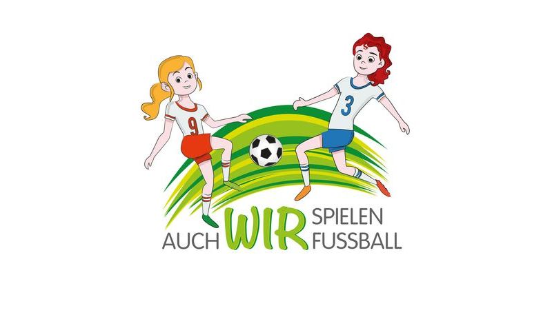 Logo for the "We Play Soccer Too" initiative, 2015/16