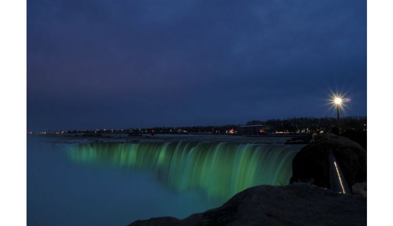 "Colored Niagara Falls" (Canada)