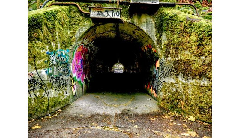 "Der Tunnel" (Gold Stream Trail, Vancouver Island, Kanada)