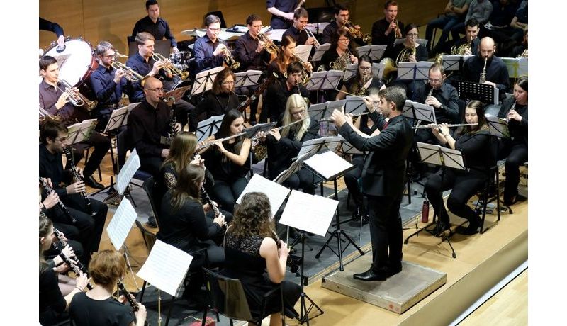 Das Kepler Blasorchester spielt im Festsaal der JKU Linz